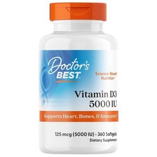 Doctors Best Vitamin D3 5000 IU 360 Kapseln