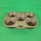 Vintage Wagner Ware Q1335 Cast Iron Muffin Cupcake Pan