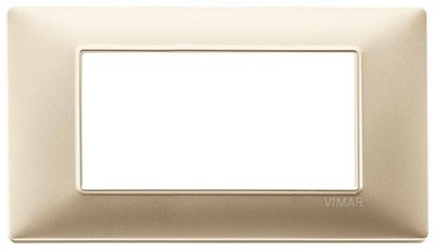 VIMAR PLANA PLATTE 4 MODULE TECHNOPOLYMER FARBE MATT CHAMPAGNER 14654.22
