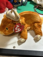 TY Beanie Baby - THE OX Chinese Zodiac 6 inch - MWMTs Stuffed Animal Toy