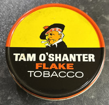VINTAGE TAM O?SHANTER FLAKE TOBACCO TIN ROUND TV PROP
