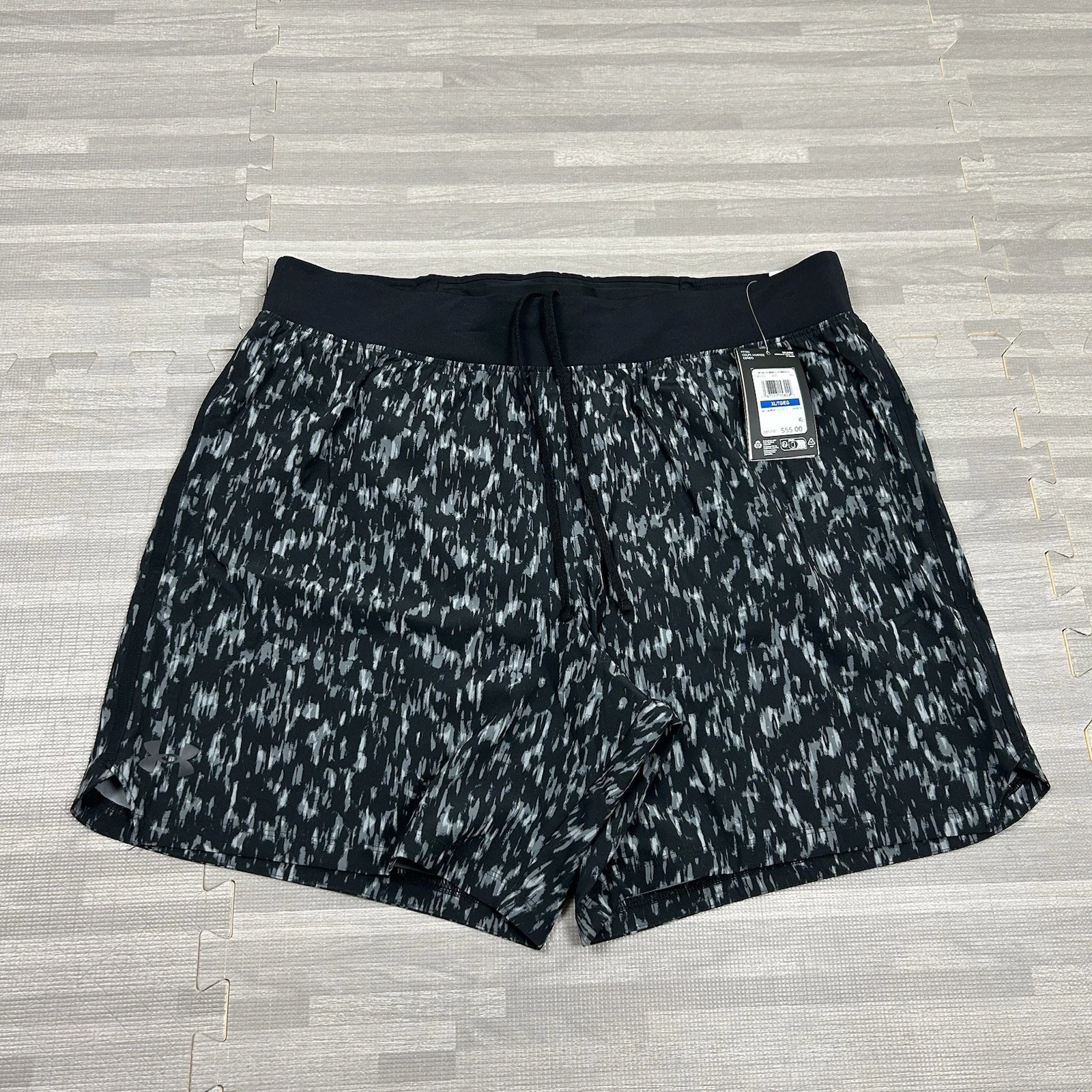 Under Armour UA Launch Elite 5” Running Print Shorts Mens XL 1383269 Black $65