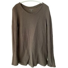 Uniqlo Ines Collaboration Cotton Crew Neck Long Sleeve T-Shirt S Steel