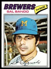 1977 Topps Sal Bando Milwaukee Brewers #498