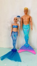 Mattel Barbie Merman Ken & Mermaid Doll Bundle Excellent Condition