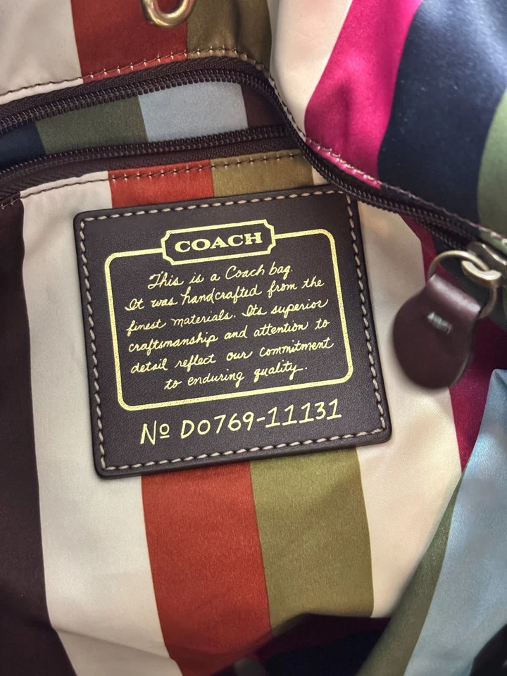 Bolso de Mano COACH XL Gigi 65 Aniversario Legacy Cuero, Negro Excelente Estado, 11131 Foto 3 de 4