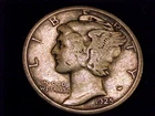 1925-S  Mercury Dime,  Fine Grade.