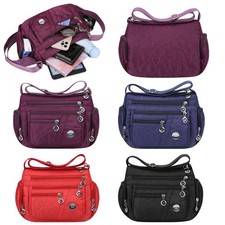 Women Nylon Crossbody Shoulder Bag Large Capacity Zipper Bag Travel Handbag Gift