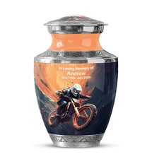 Colorful Bike Funeral Burial Urn for Ashes Memorial Keepsake Urn for Adults