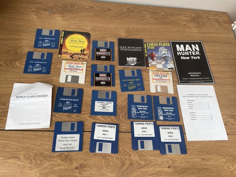 Bundle Vintage Commodore Amiga Game Disks Job Lot - Untested