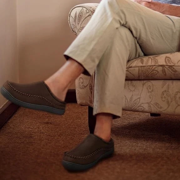 Zapatillas mocasín para hombre interior exterior casa pantuflas cálidas felpa memoria borrosa... Foto 2 de 4