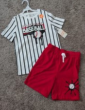 NWT Jumping Beans Size 6 Baseball Outfit Shirt Shorts