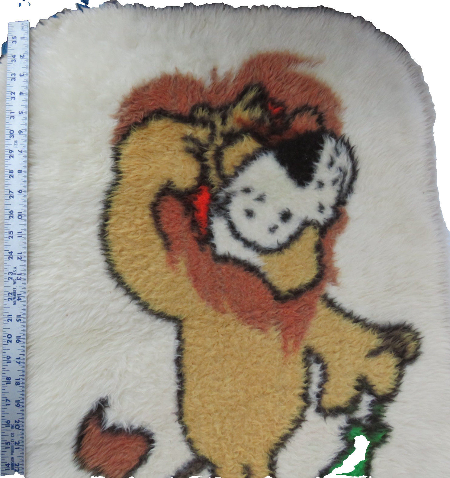 Hubert The Lion Harris Bank 60-70s Soft Rug Nonskid Moth Proof Washable VTG Rare