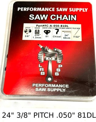 24'' CHAIN 81DL 3/8'' FIT HOMELITE SUPER XL, XL12 330 360 350 OLD BLUE BIG RED 410