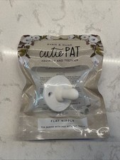 Ryan Rose Cutie PAT Pacifier White Medical Silicone Comfortable Durable Soft