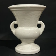 Vintage Haeger Pottery Large White Vase Circa 1940's