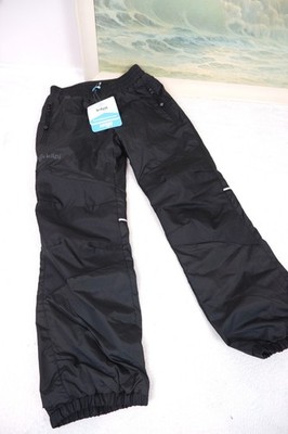 black children's ski trousers Kilpi kids 122-128 cm 7 years winter windproof wat