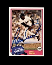 Luis Tiant Signed 1981 Topps New York Yankees Autograph
