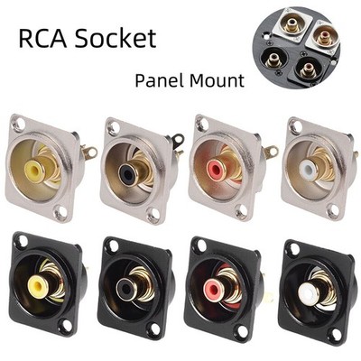 Einbaubuchsen RCA Socket Rhodiniert Rhodium Copper Gold Cinch Buchsen