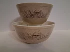 Vintage Pyrex Forrest Fancies Mushroom  Mixing Bowls #402#403