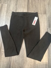 NWT WOMENS Size Small 32 DEGREES HEAT Black FLEECE PANT Slim Leg