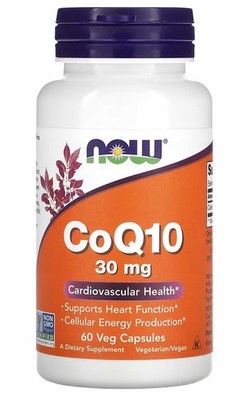 Now Foods KOENZYM Q10 Q-10 30mg 60 Kapseln UBICHINON