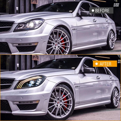 Pair For Mercedes Benz W204 C250 2011-2014 LED Headlights DRL Head Lamp Assembly - Picture 15 of 24