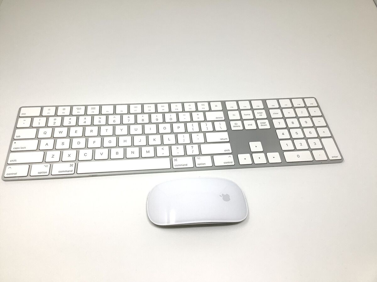 Apple Wireless Keyboard 2 A1843 with Magic Mouse A1657 - White | eBay