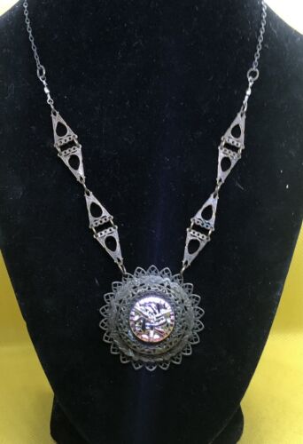 Gorgeous Victorian Look Dragonfly Necklace - Picture 1 of 4
