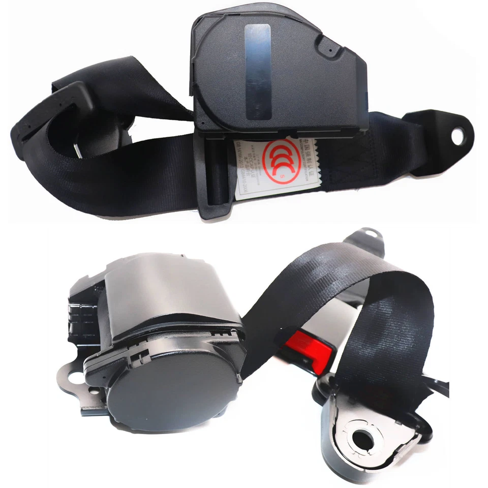 Cinturones de seguridad retráctiles universales de 3 puntos aptos para Jeep CJ YJ Wrangler 1982-95 X2 Foto 4 de 4
