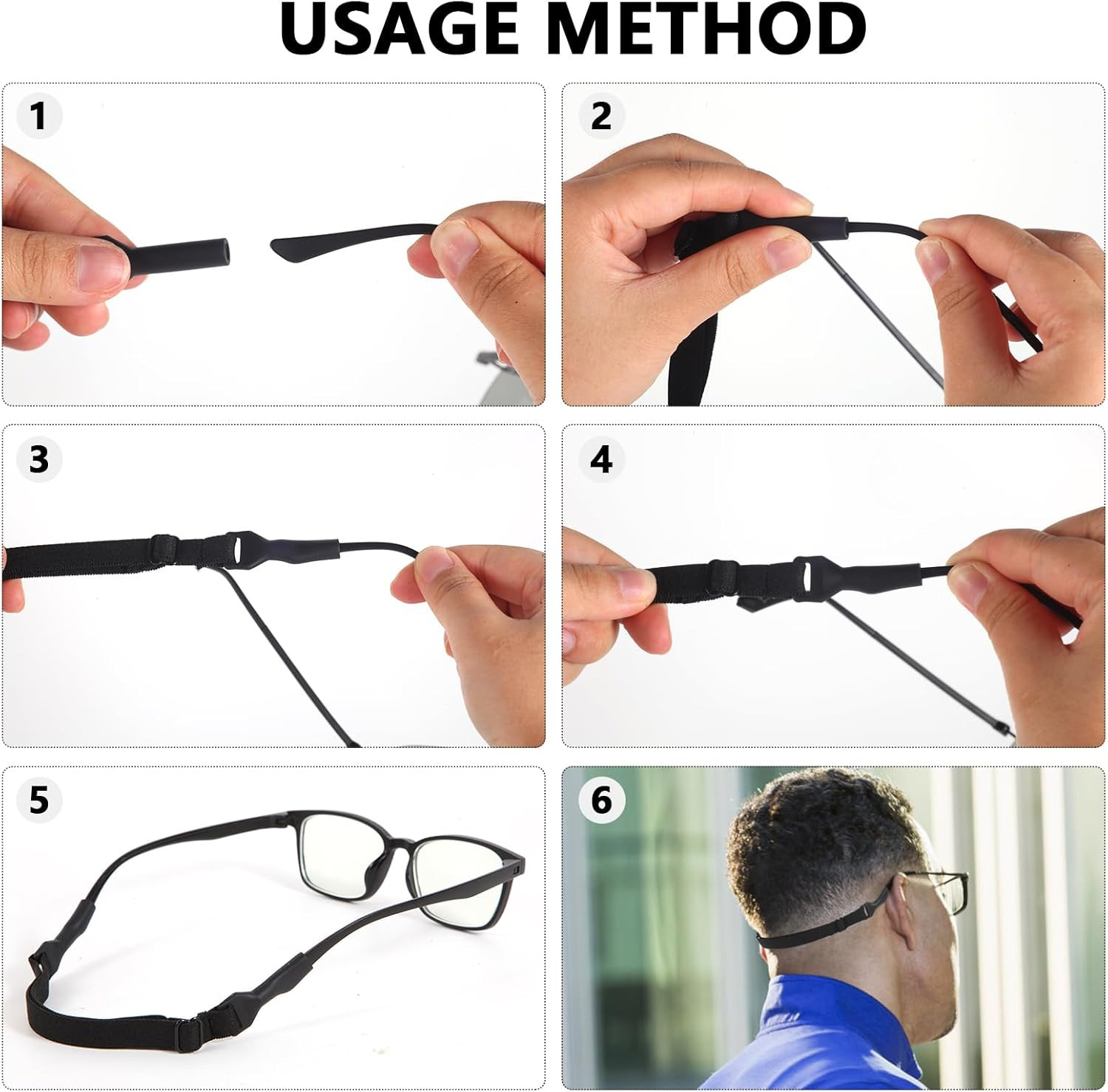 Adjustable Sunglasses Holder Strap, Sport Glasses Leash Eyeglass Straps, Sunglas