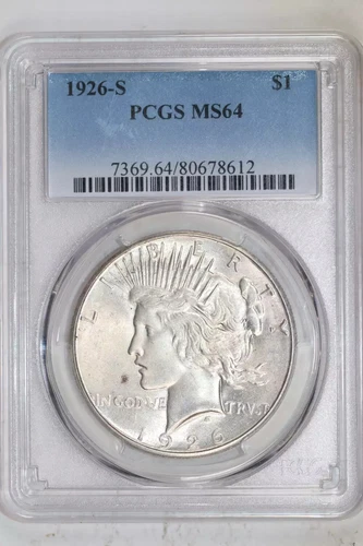 1926-S PEACE DOLLAR PCGS MS64