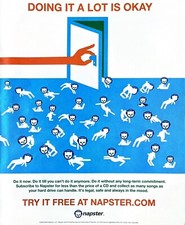 NAPSTER Vintage Magazine Print Advertisement Online Digital Music Service
