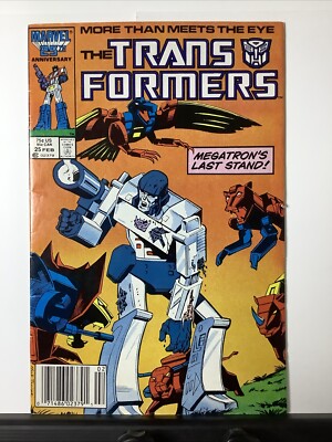 Transformers #25 (1987)   Newsstand Edition    Gone But Not Forgotten! 