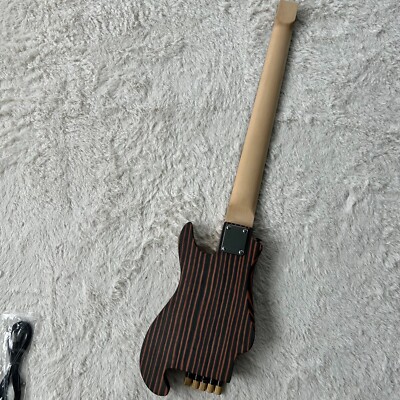 Musoo brand electric bass headless bass zebra wood body 5 string