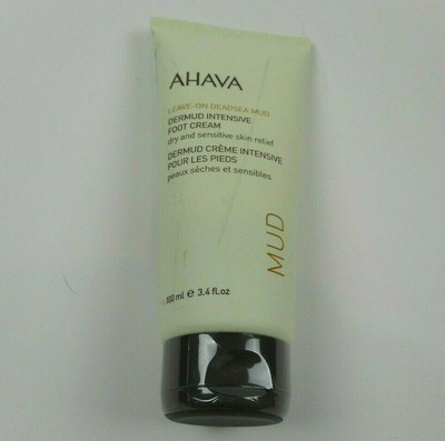 AHAVA Leave On Deadsea Mud Dermud Intensive FOOT CREAM 3.4 Fl Oz NEW