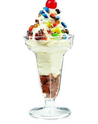 G.E.T. ICM-24-CL BPA-Free Plastic Classic Ice Cream Sundae Cups 5oz - 12pk - P16