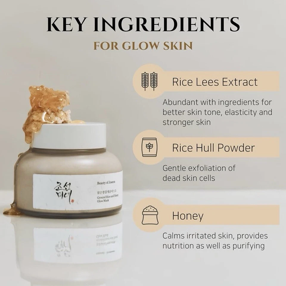 Beauty Of Joseon Ground Rice And Honey Glow Wash Off Mask 150ml Pore Exfoliating - Image 4 of 4