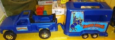 VINTAGE TIM MEE TOY PICK UP TRUCK & HORSETRAILER - BRONCO BUSTER free ship
