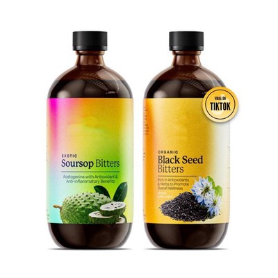 Soursop Bitters&Black Seed Bitters:Premium Antioxidant Blend for Immune Support 