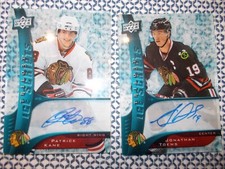 2009 10 TRILOGY Ice Scripts Patrick Kane / Jonathan Toews Autographs