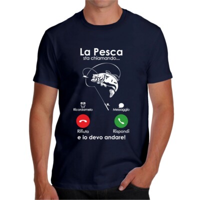 T Shirt LA PESCA STA CHIAMANTO CARPFISHING MAGLIETTA PESCATORI T-SHIRT FISH  | eBay