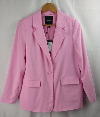 Vero Modal Loose Bonbon Blazer Pink Medium Women's NWT $85