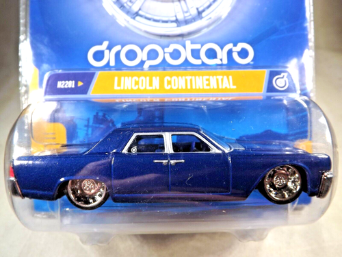 2004 Hot Wheels Dropstars LINCOLN CONTINENTAL Dark Blue w/Rubber Tires 1/50 - Foto 2 di 6