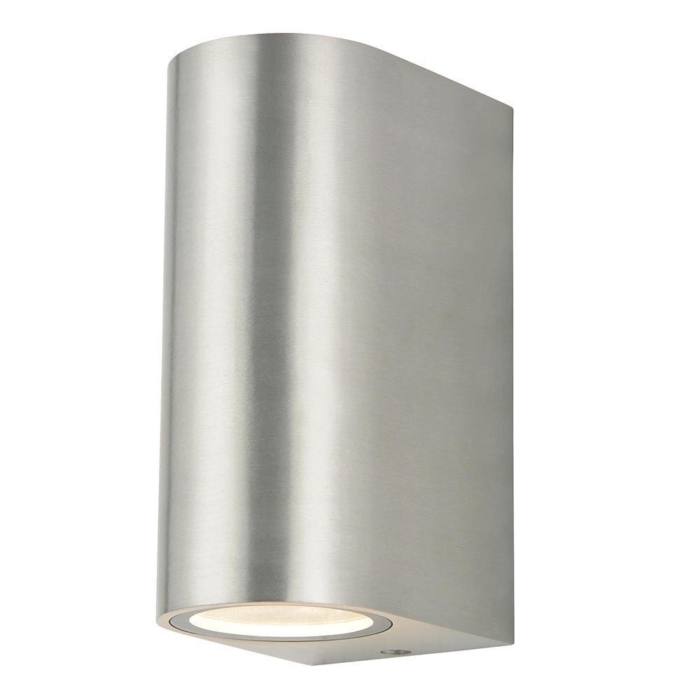 Litecraft Wall Light Up Down Outdoor IP44 Fitting - Stainless Steel Clearance