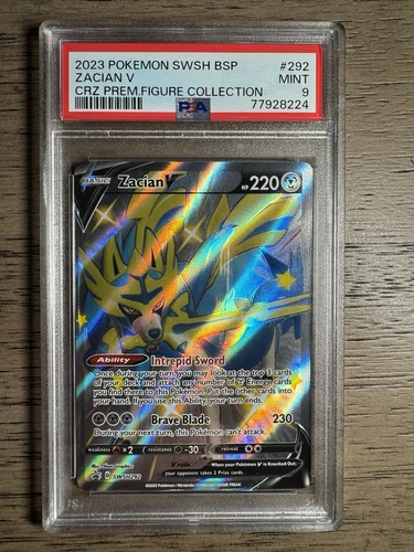 Zacian V SWSH292 Pokemon Black Star Promo Crown Zenith #*506 PSA 9