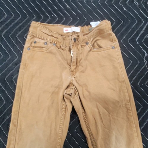 Levi's 511 Slim Fit Jeans Khaki Tan Boys Size 6 Adjustable - Picture 8 of 12