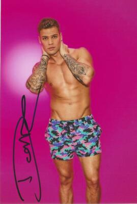 LOVE ISLAND* DOM LEVER SIGNED 6x4 SEXY TOPLESS PHOTO+COA UK