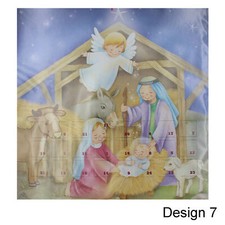 Christmas Countdown Advent Calendar Nativity - 24 Windows - Design 7