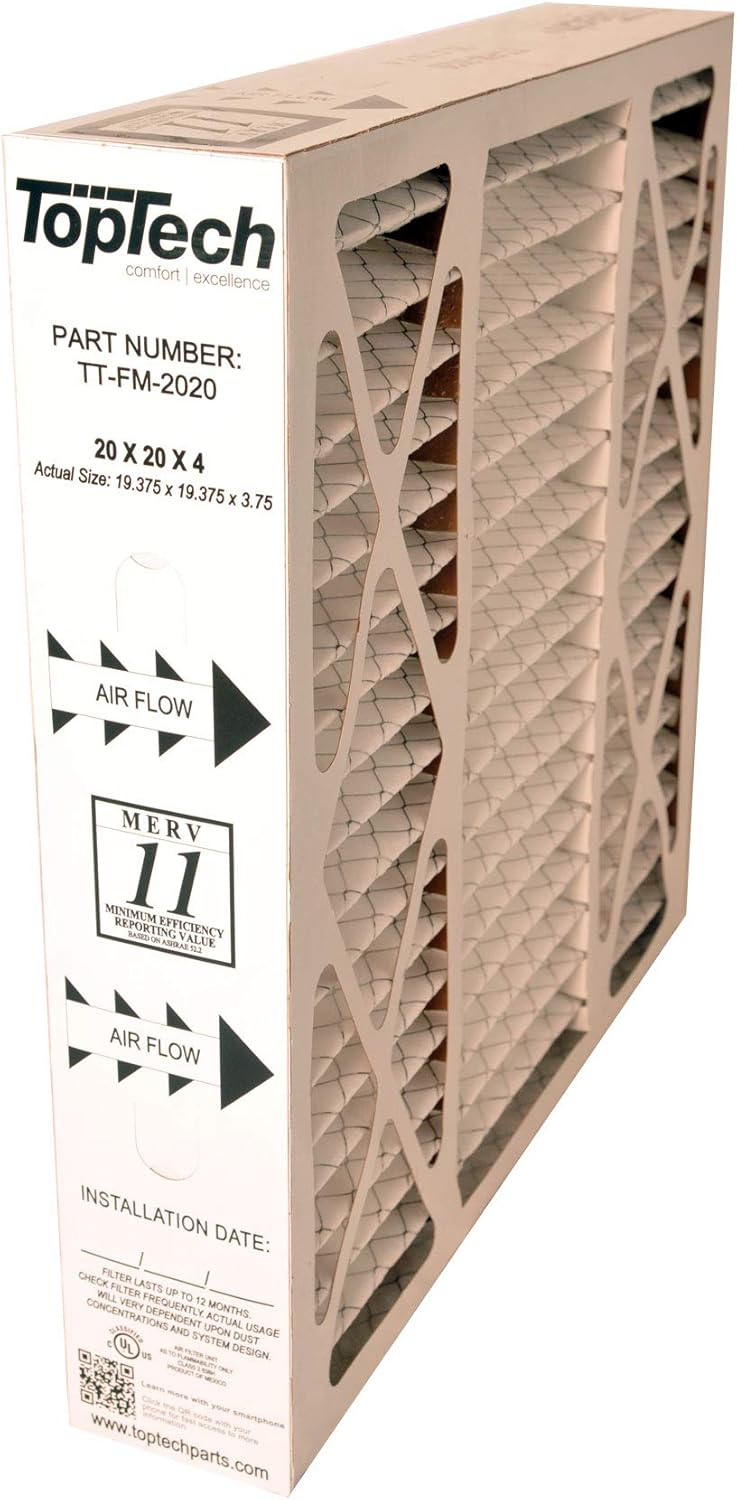 TechPure MERV 11 20x20x4 Furnace Air Filter - OEM Replacement